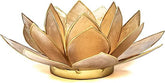 Lotus sfeerlicht smoked goudkleurige rand - 13,5cm