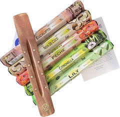 ZOMERVOORDEEL - 100 wierook stokjes - 5 Tulasi topgeuren voor de zomer - Lily - Citronella - Peach - Coconut - Eucalyptus
