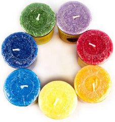 Greenpal - Chakra Geurkaarsen - 4,5 x 4 cm - 7 stuks - Diverse geuren in geschenkverpakking