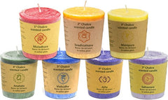 Greenpal - Chakra Geurkaarsen - 4,5 x 4 cm - 7 stuks - Diverse geuren in geschenkverpakking