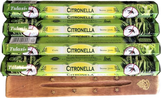 Tulasi Citronella Wierook - Anti Muggen - Citronella - Wierook