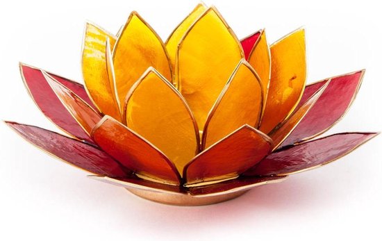 Lotus sfeerlicht 3-kleurig goudrand (Ø 13.5 cm)