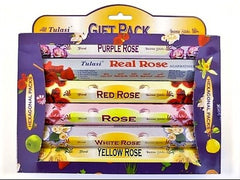 Tulasi - Giftpack Rose - 6 doosjes wierook stokjes - incl. Handleiding