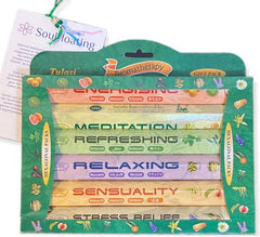 Tulasi - Giftpack Aromatherapy - 6 doosjes wierook stokjes