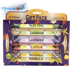 Tulasi - Giftpack Flower - 6 doosjes wierook stokjes - incl. Handleiding