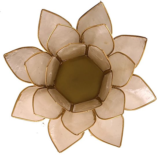Lotus sfeerlicht parelmoer goudkleurige rand