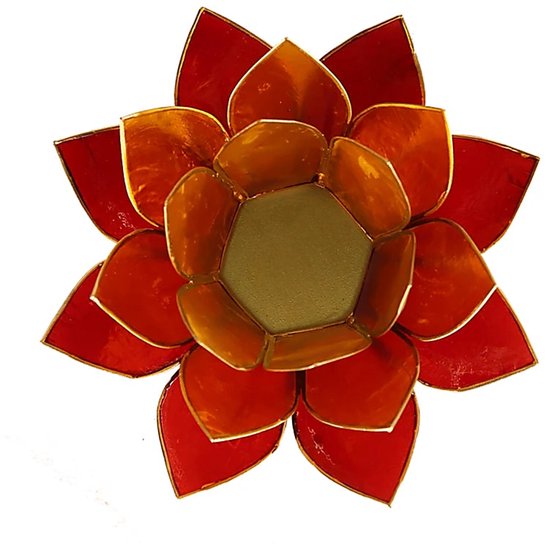 Lotus sfeerlicht 3-kleurig goudrand (Ø 13.5 cm)