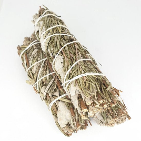 Witte Salie & Rozemarijn Smudge 12cm (20-25 gram) - per stuk