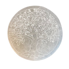 Luxe Gouden Driehoek - edelstenen - Amethist - Bergkristal - Rozenkwarts inclusief Seleniet coaster