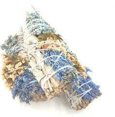 Witte Salie, Statice Sinuata & Sorghum Smudge Stick, 20-30gr. - 12cm - per stuk
