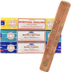 SATYA voordeelpakket 15 grams - Satya Wierook Pakket - Spiritual Healing - Money Matrix - Reiki Power - Incense Sticks - wierook stokjes