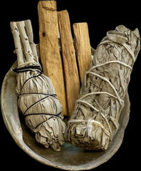 Reinig je huis pakket XL - 2 x Smudge Stick Witte salie - 3 x Palo Santo stick - 1 x Abalone schelp - incl handleiding NL