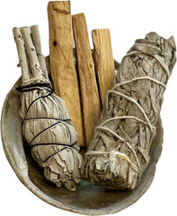 Reinig je huis pakket XL - 2 x Smudge Stick Witte salie - 3 x Palo Santo stick - 1 x Abalone schelp - incl handleiding NL